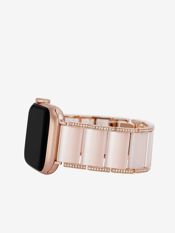 Anne Klein Apple Watch szíj világos rózsaszín kristályokkal Anne Klein