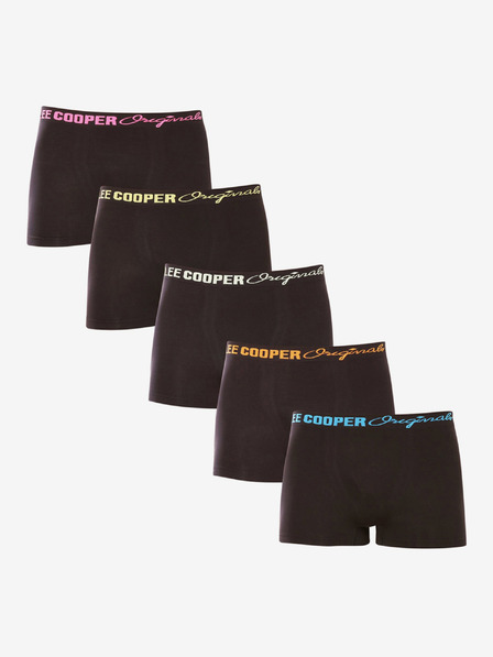 Lee Cooper Öt pár fekete férfi Lee Cooper boxeralsóból álló készlet