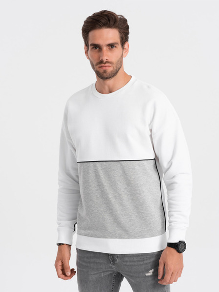 Ombre Clothing Szürke és fehér férfi melegítőfelső Ombre Clothing