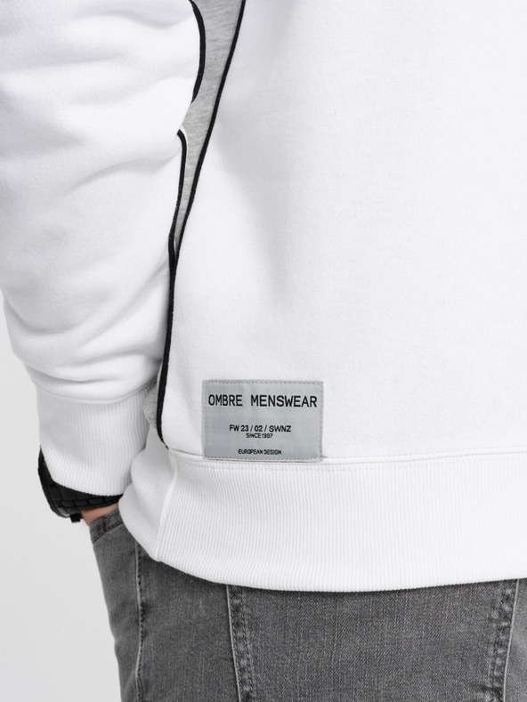 Ombre Clothing Szürke és fehér férfi melegítőfelső Ombre Clothing