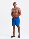 Ombre Clothing Kék férfi bordázott fürdőruha Ombre Ruházat