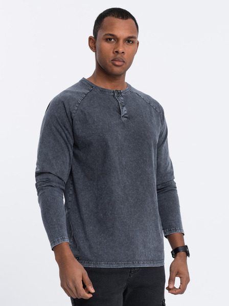 Ombre Clothing Kék férfi vintage póló Ombre ruházat
