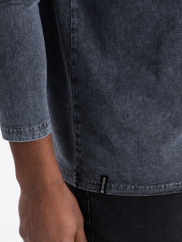 Ombre Clothing Kék férfi vintage póló Ombre ruházat