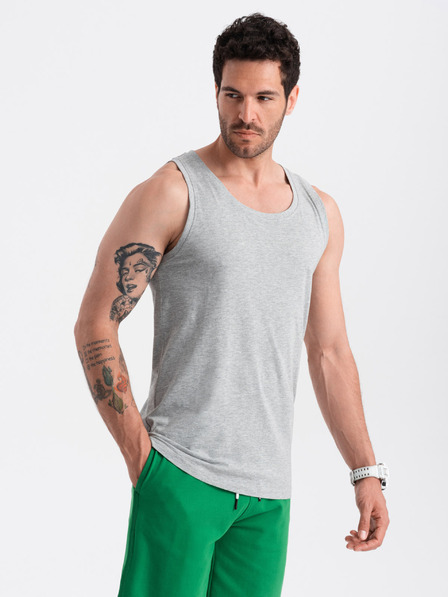 Ombre Clothing Szürke férfi pamut alaptartozék póló Ombre Ruházat