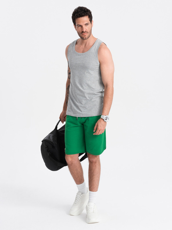 Ombre Clothing Szürke férfi pamut alaptartozék póló Ombre Ruházat