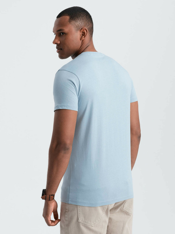 Ombre Clothing Világoskék férfi San Francisco nyomtatott póló póló Ombre Clothing Ombre Ruházat