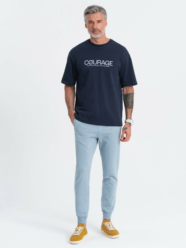 Ombre Clothing Kék férfi jogger melegítőnadrág Ombre ruházat