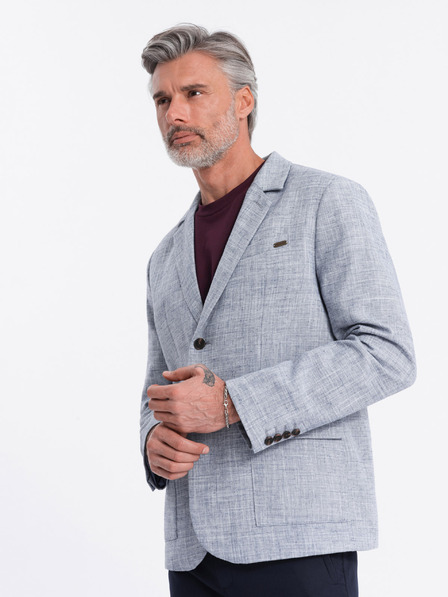 Ombre Clothing Világoskék férfi blézer Ombre Ruházat