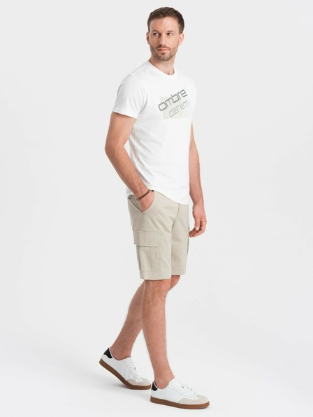 Ombre Clothing Bézs férfi Cargo rövidnadrág Ombre ruházat