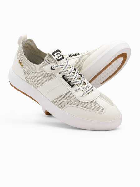 Ombre Clothing Bézs férfi slip-on tornacipő Ombre ruházat