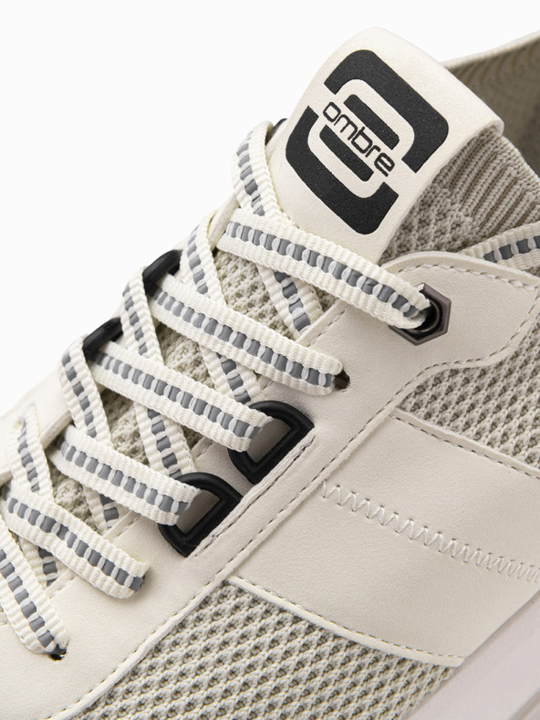 Ombre Clothing Bézs férfi slip-on tornacipő Ombre ruházat