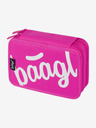 BAAGL  Rózsaszín iskolai tolltartó kétszintes logo rózsaszín Baagl