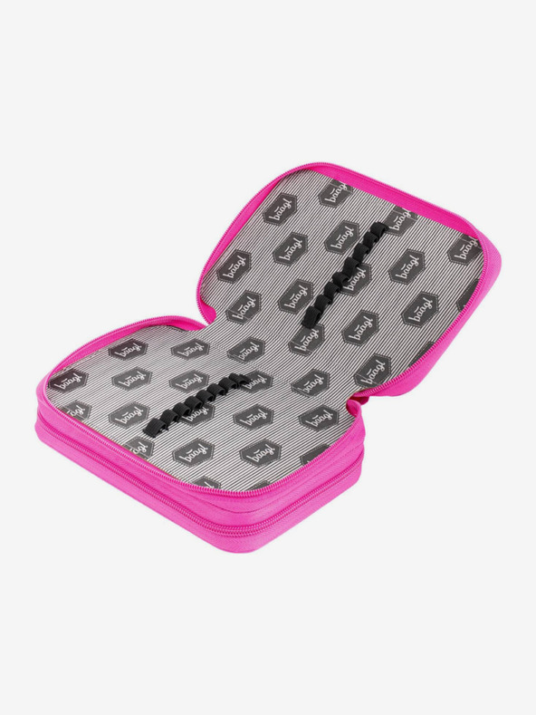 BAAGL  Rózsaszín iskolai tolltartó kétszintes logo rózsaszín Baagl