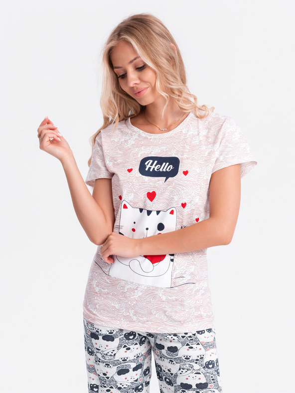 Edoti Női pizsama - bézs EDOTI