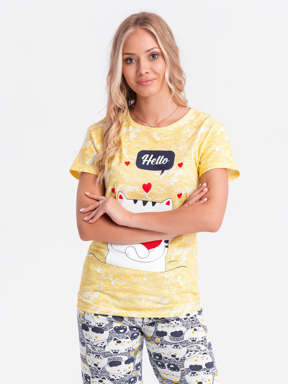 Edoti Női pizsama - sárga EDOTI