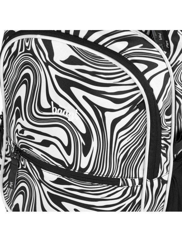 BAAGL  Fekete iskolai hátizsák Baagl Core Mixture