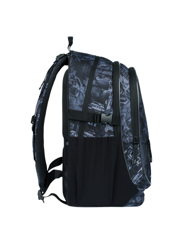 BAAGL  Baagl Core Technic szürke iskolai hátizsák