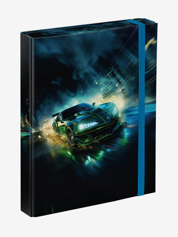 BAAGL  Fekete mappák az iskolai füzetekhez A5 Baagl Racing car