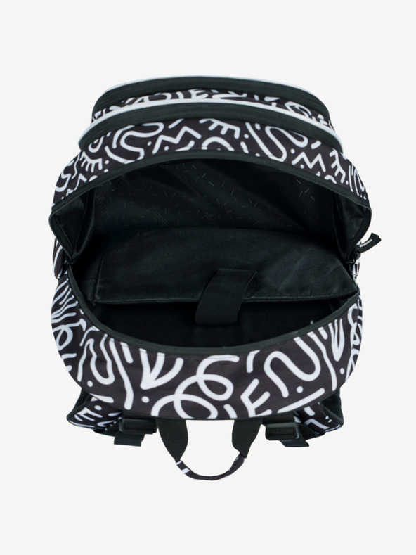 BAAGL  Fekete mintás iskolai szett - hátizsák, tolltartó, táska Baagl Core Element