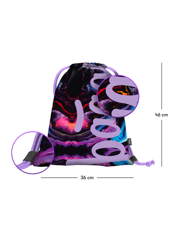 BAAGL  Lila iskolai szett - hátizsák, tolltartó, táska Baagl Core Marble