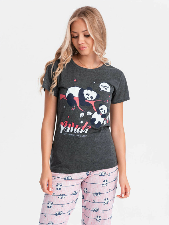 Edoti Női pizsama - grafit EDOTI