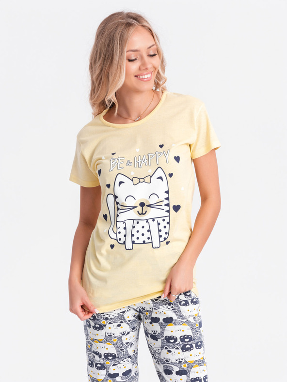 Edoti Női pizsama - sárga EDOTI