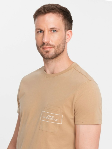 Ombre Clothing Férfi pamut póló Ombre zsebnyomtatással Ombre Streetstyle Ombre ruházat