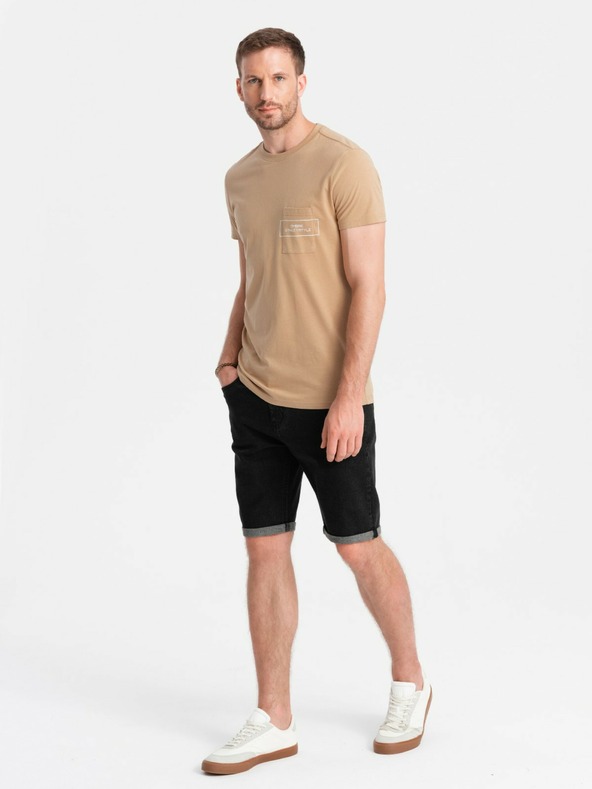 Ombre Clothing Férfi pamut póló Ombre zsebnyomtatással Ombre Streetstyle Ombre ruházat