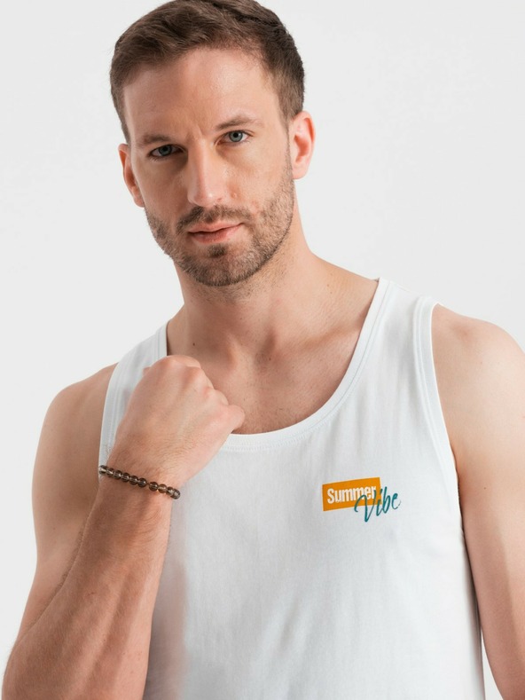 Ombre Clothing Férfi nyári hangulatú nyomtatott pamut tank top Ombre ruházat Ombre ruházat