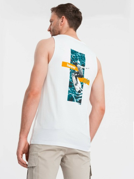 Ombre Clothing Férfi nyári hangulatú nyomtatott pamut tank top Ombre ruházat Ombre ruházat