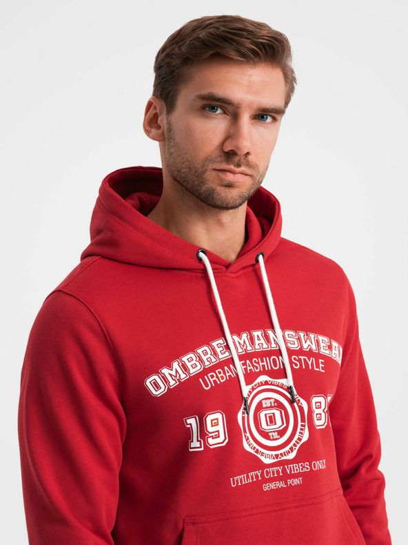 Ombre Clothing Férfi kenguru nyomtatott melegítőfelső Ombre ruházat