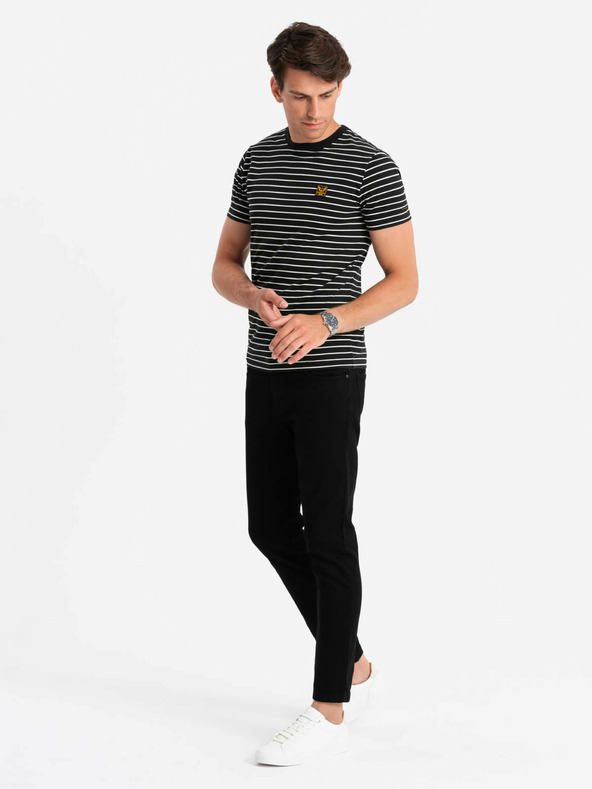 Ombre Clothing Férfi csíkos póló foltos Ombre ruházat