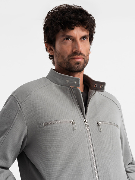 Ombre Clothing Férfi kabát zsebekkel és gallérral Ombre Clothing