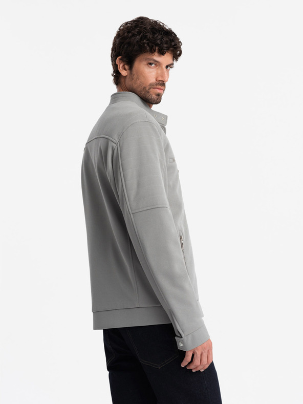 Ombre Clothing Férfi kabát zsebekkel és gallérral Ombre Clothing