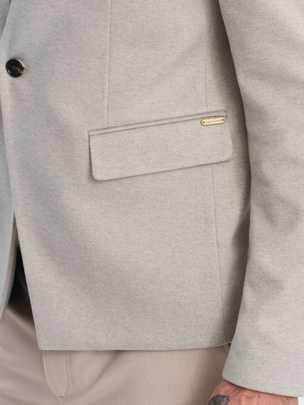 Ombre Clothing Ombre Clothing férfi barna színű kabát állógallérral