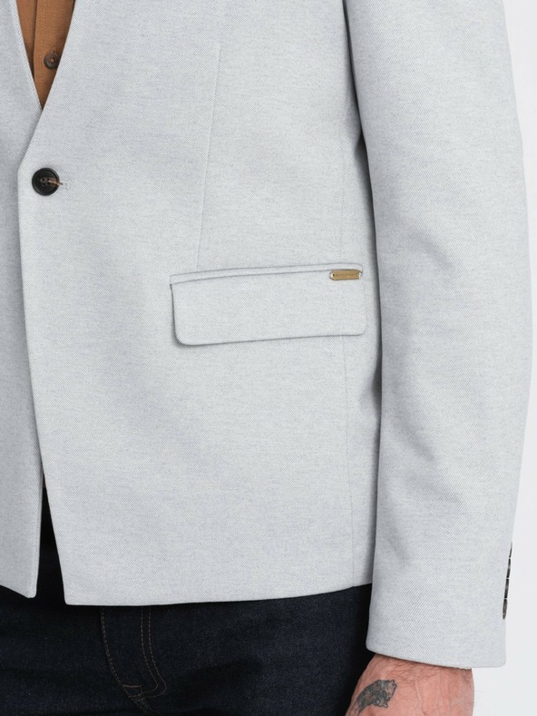 Ombre Clothing Ombre Clothing férfi barna színű kabát állógallérral