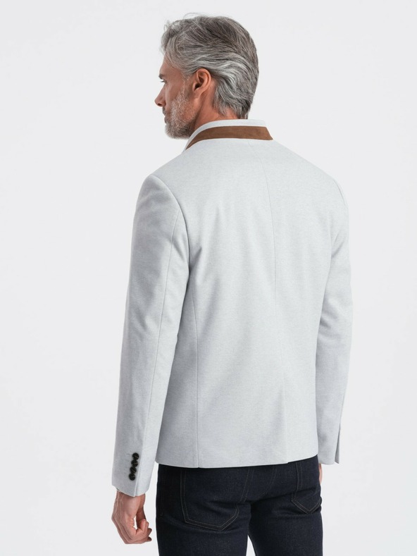 Ombre Clothing Ombre Clothing férfi barna színű kabát állógallérral