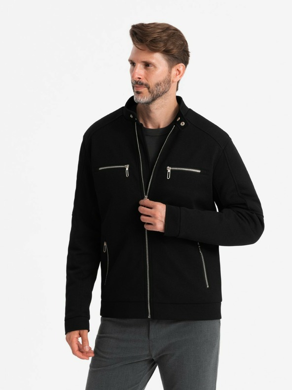 Ombre Clothing Férfi dzseki állógallérral és zsebekkel Ombre Clothing