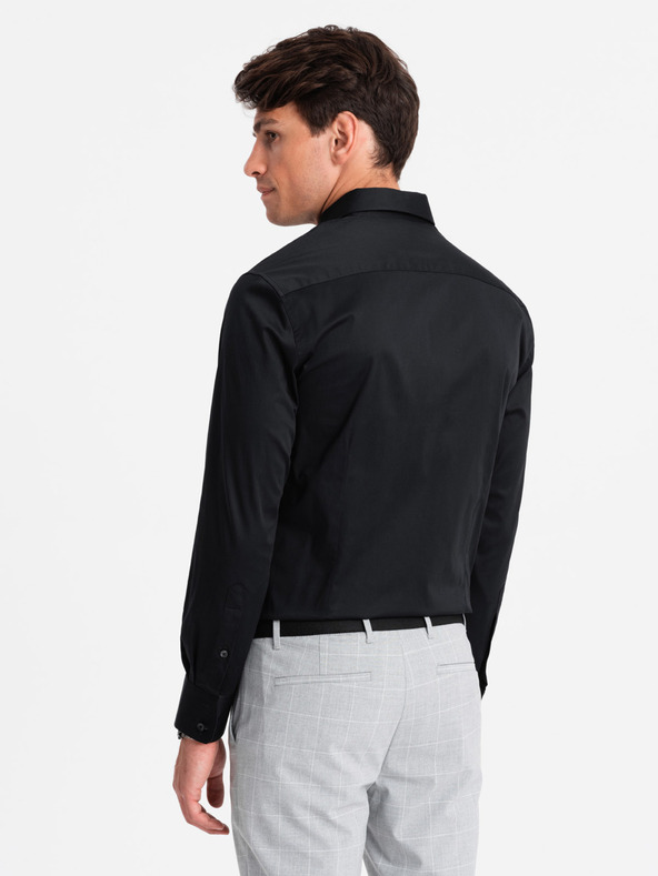 Ombre Clothing Férfi szatén ing Ombre Clothing SLIM FIT V4 OM-SHOS-0176 Férfi szatén ing Ombre Clothing SLIM FIT V4 OM-SHOS-0176