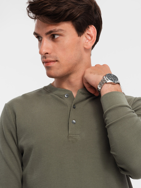 Ombre Clothing Ombre Clothing Férfi waffle knit V1 OM-LSCL-0120 OM-LSCL-0120