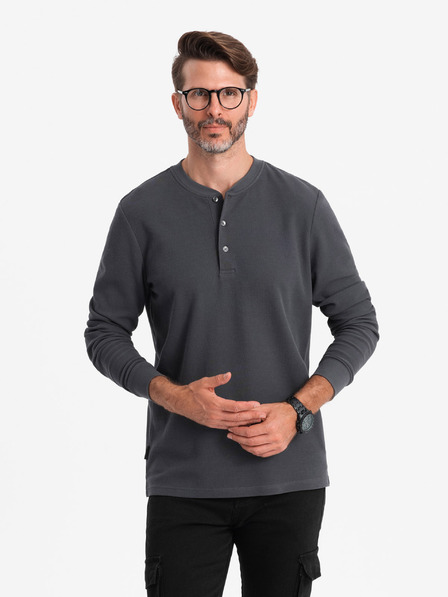 Ombre Clothing Férfi gofris kötött Ombre ruházat V3 OM-LSCL-0120 OM-LSCL-0120