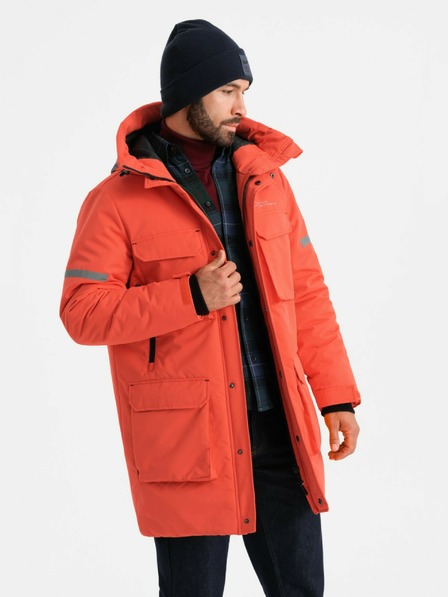 Ombre Clothing Férfi szigetelt hosszú kabát Ombre ruházat