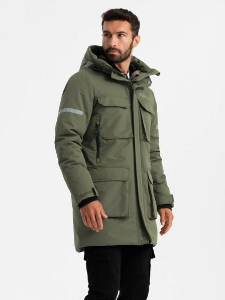 Ombre Clothing Férfi szigetelt hosszú kabát Ombre ruházat