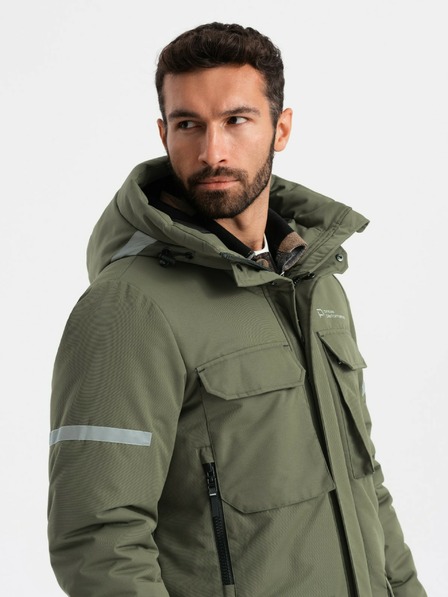 Ombre Clothing Férfi szigetelt hosszú kabát Ombre ruházat