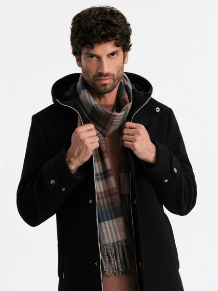 Ombre Clothing Férfi skót kockás rojtos sál Ombre ruházat