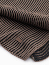 Ombre Clothing Férfi kötött sál kéttónusú csíkos barna és fekete Ombre Ruházat