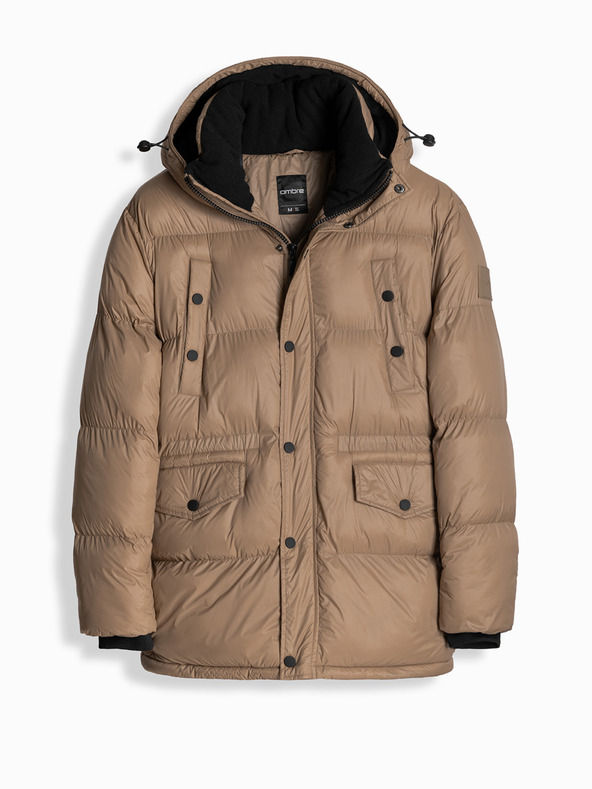 Ombre Clothing Férfi hosszú kabát zsebekkel Ombre Clothing