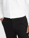 Ombre Clothing Férfi REGULAR FIT chino nadrág fekete Ombre ruházat