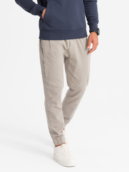 Ombre Clothing Férfi kötött melegítőnadrágok rakott szürke Ombre ruházat