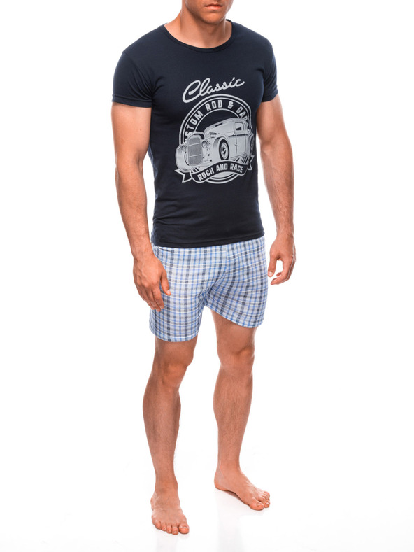 Edoti EDOTI Férfi pizsama, sötétkék